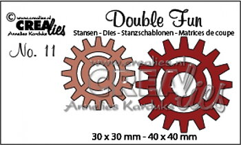 Crealies - Double Fun nr 11 Kugghjul 
