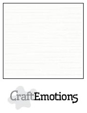CraftEmotions linen cardboard 10 Sh white 30,5x30,5cm / LC-02