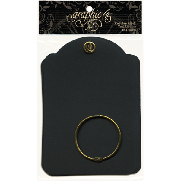  Graphic45 - Regular tag - black