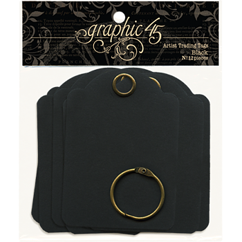  Graphic45 - Trading tags - black