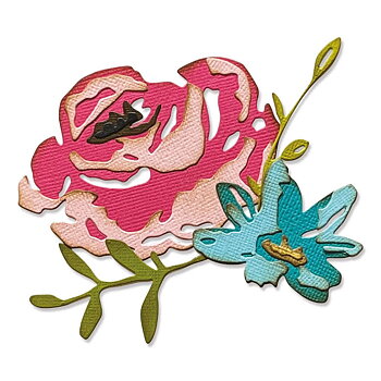 Tim Holtz Sizzix Thinlits Dies - Brushstroke Flowers #4