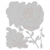 Tim Holtz Sizzix Thinlits Dies - Brushstroke Flowers #4