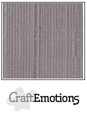 CraftEmotions linen cardboard 10 Sh silver 30,5x30,5cm / LC-73