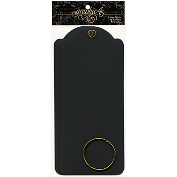  Graphic45 - Large tags - black