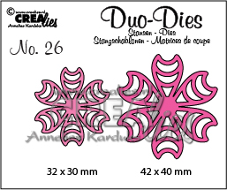 Crealies - Duo Die no. 26 Flowersdoily