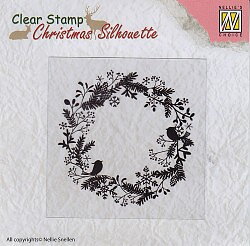 Nellie´s Choice - Clear Stamp Christmas Silhouette - Christmas wreath