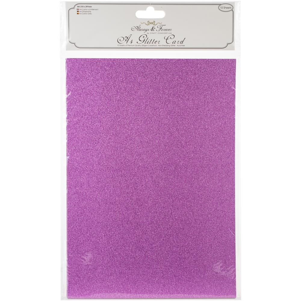 Craft Consortium - Glitter Cardstock  - Fuchsia Pink