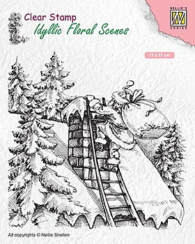 Nellie`s - Clear Stamp - Santa Claus at work
