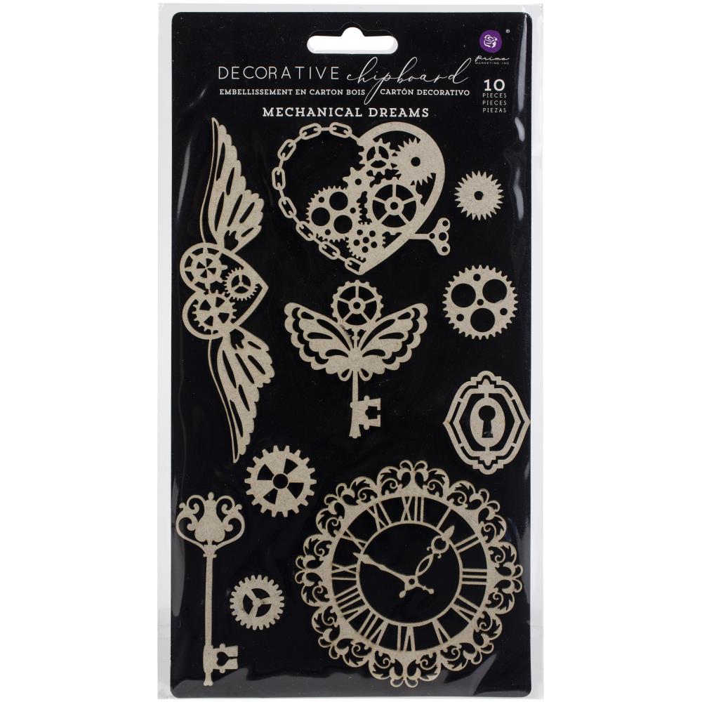 Prima - Laser Cut Chipboard - Mechanical Dreams
