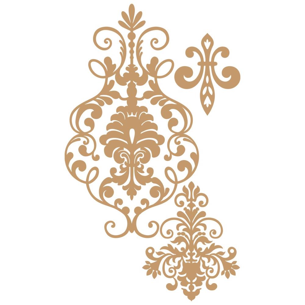 Prima - Laser Cut Chipboard - Elegant Damask - 2