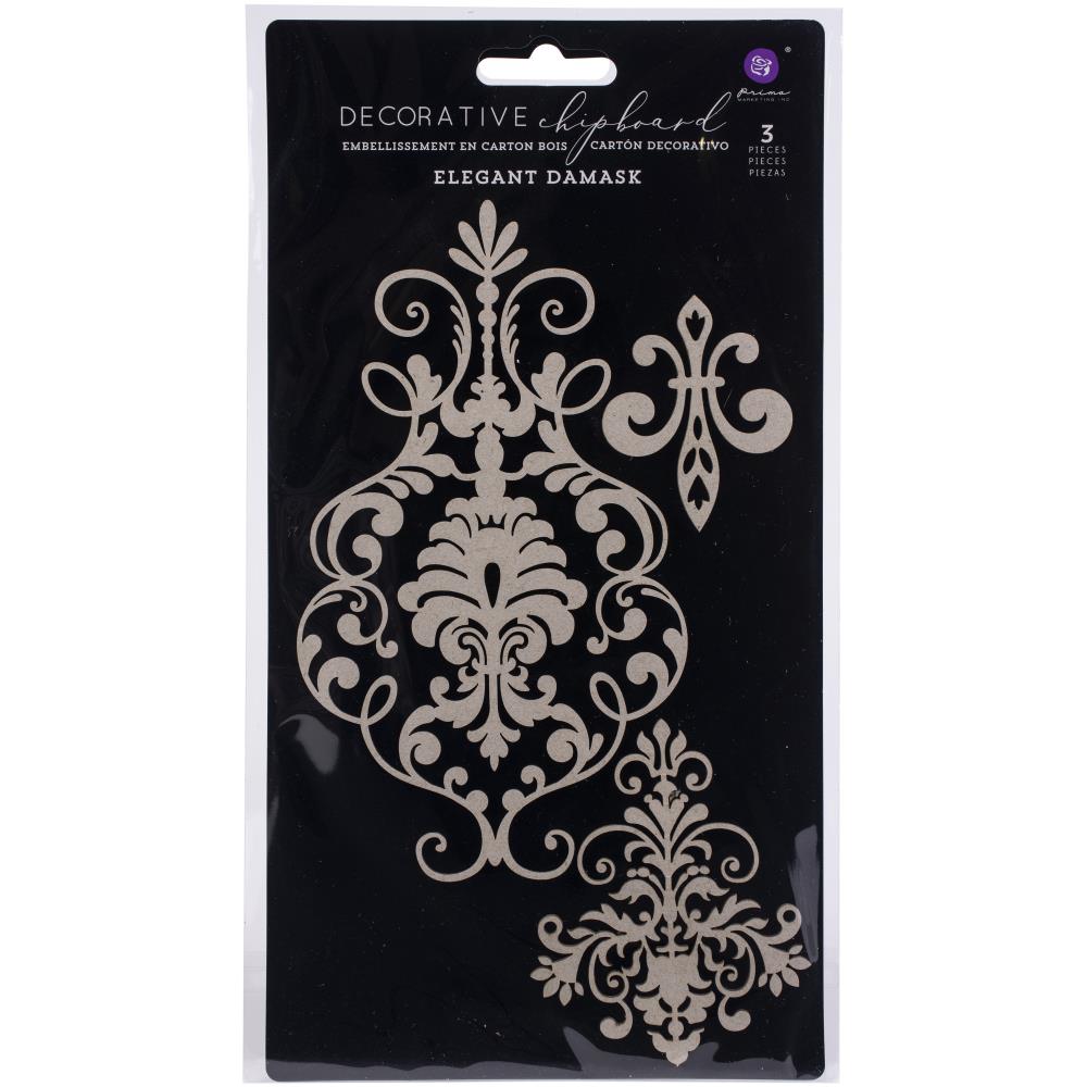 Prima - Laser Cut Chipboard - Elegant Damask