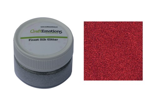 CraftEmotions - Finest silk glitter - Röd