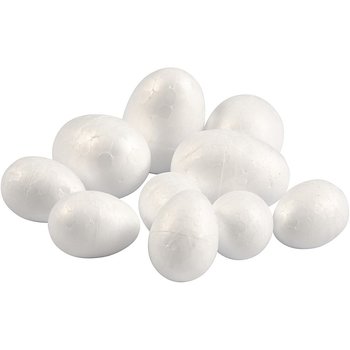 Creative Deco - ägg - frigolit - 10 pack vita