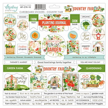 Mintay - Stickers på Chipboard - Country Fair 12x12"