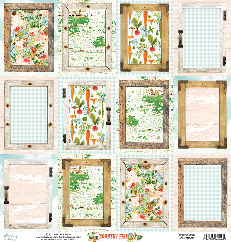 Mintay - Country Fair dubbelsidigt ark 12x12" - 3