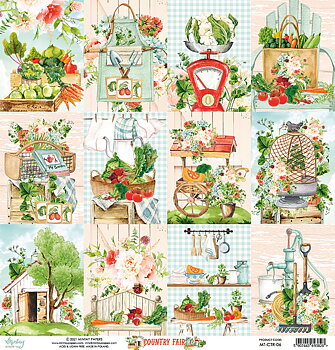 Mintay - Country Fair dubbelsidigt ark 12x12"