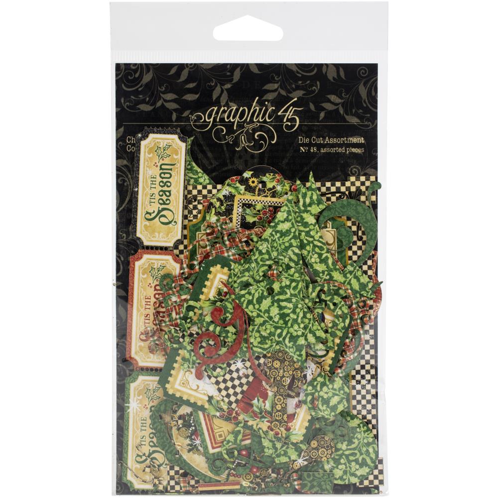  Graphic45 - Christmas Time - Cardstock Die-Cut Assortment