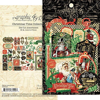  Graphic45 - Christmas Time - Cardstock Die-Cut Assortment