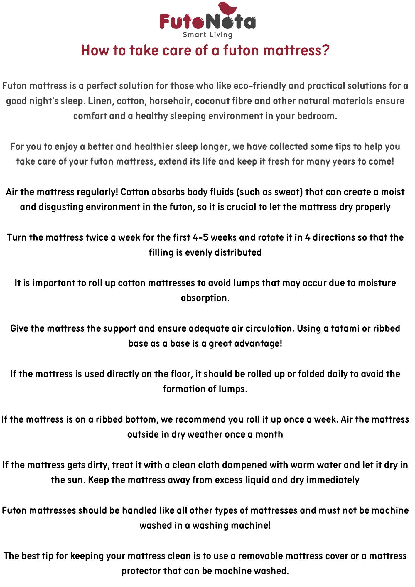 COCO Futon mattress FutoNota