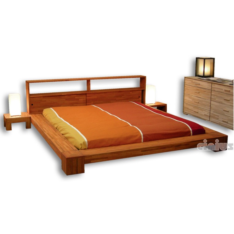 Double bed / tatami / contemporary / wood - ISOLA - Cinius