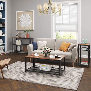 L2 Living Room Set with Coffee table, Console and Sidetable