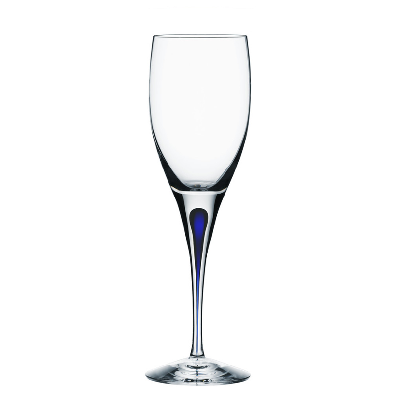 Orrefors Intermezzo Blue White Wine