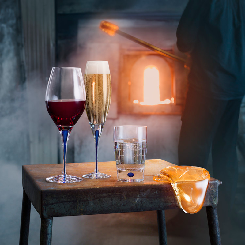 Orrefors Intermezzo Blue Ice water glass - 2