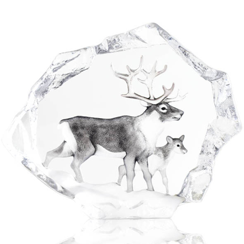 Mats Jonasson Wildlife Reindeer with calf Ltd Ed