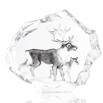 Mats Jonasson Wildlife Reindeer with calf Ltd Ed