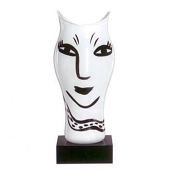 Kosta Boda Open Minds Vase Black/wihite