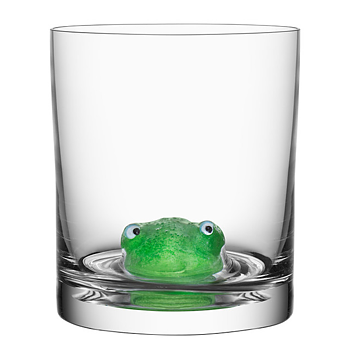 Kosta Boda New Friends Tumbler Frog
