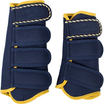 Catago Diamond Dressyrsenskydd Navy/Gul