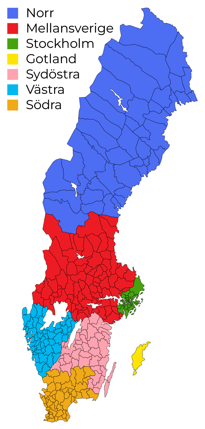 Återförsäljare karta regioner