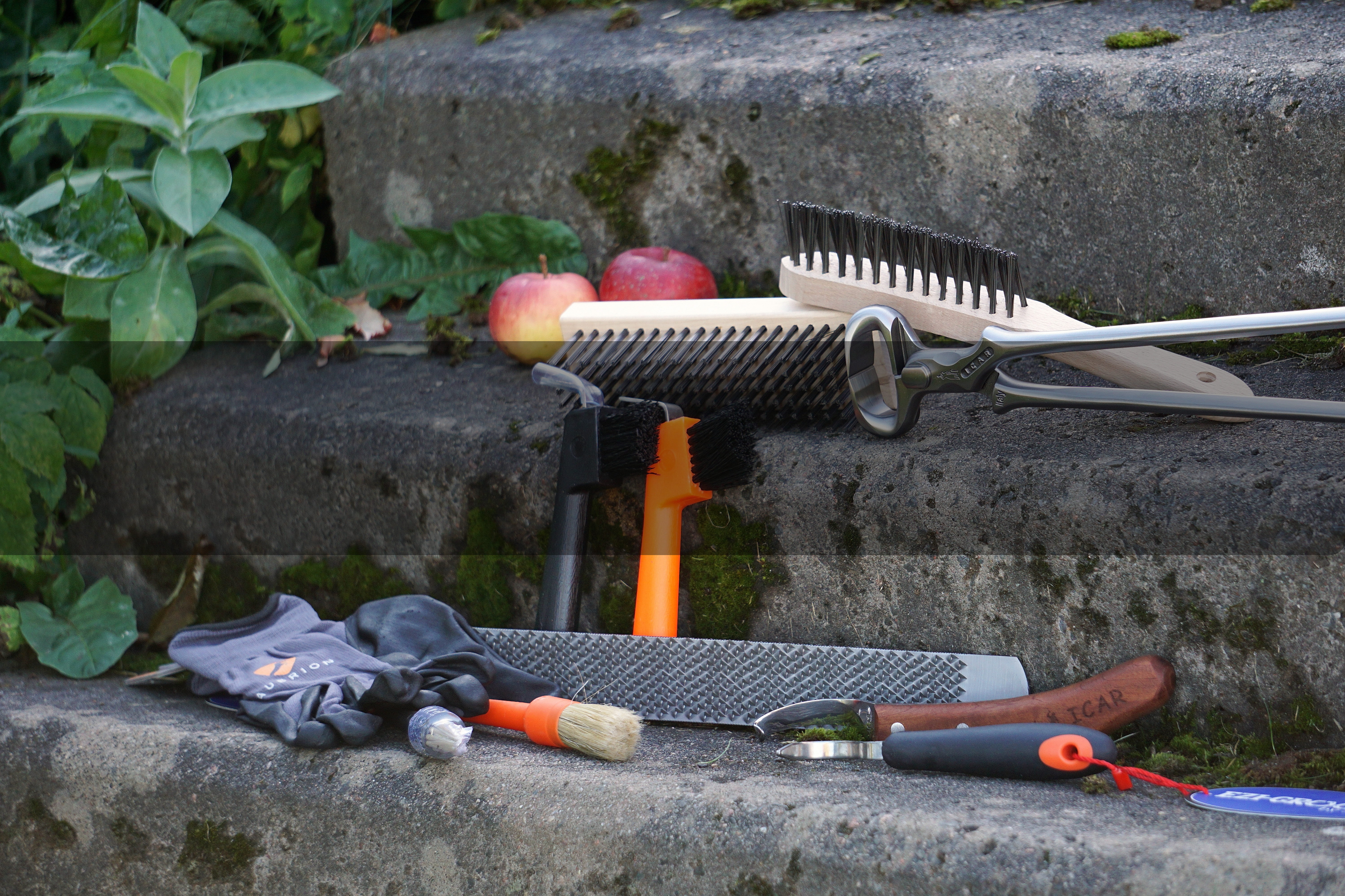 VERKTYG FÖR HOVVÅRD Raspar, tänger,  knivar m.m. 