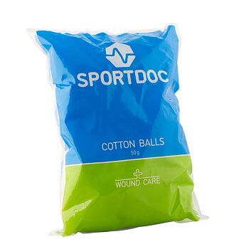 Sportdoc Cotton Balls, 50G Zip Bag