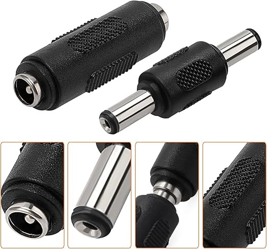 Övergång hona DC5,5mm till hane DC5,5mm