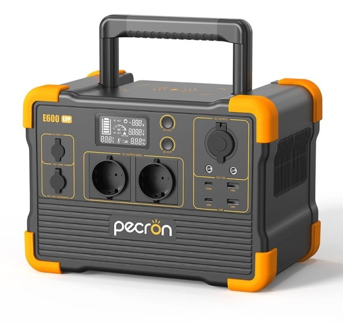 Powerstation Pecron - 1200W - 614Wh + 200W  vikbar solpanel Solmax 