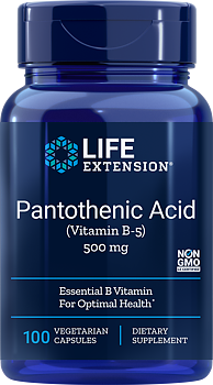 Life Extension Pantothenic Acid 500 mg – Vitamin B5 (100 kap)