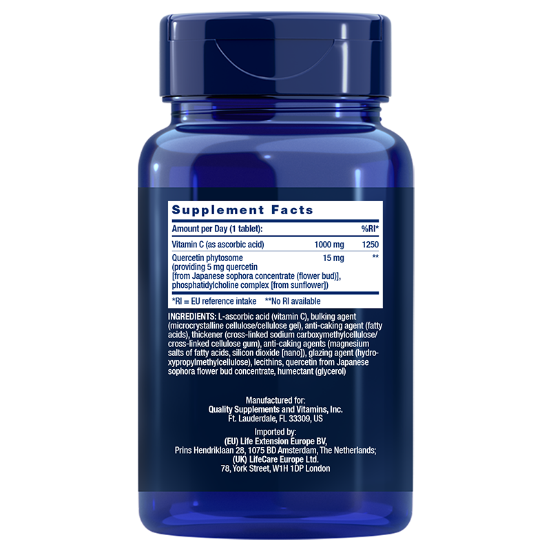 Life Extension Vitamin C & Bio-Quercetin – Immunförsvar (60 st) - 2