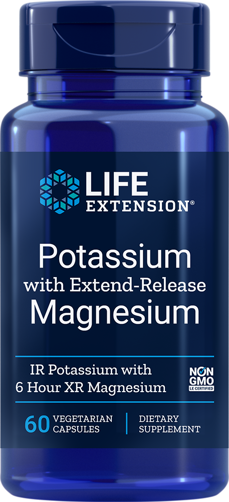 Life Extension Potassium & Extend-Release Magnesium – Kalium (60 kap)