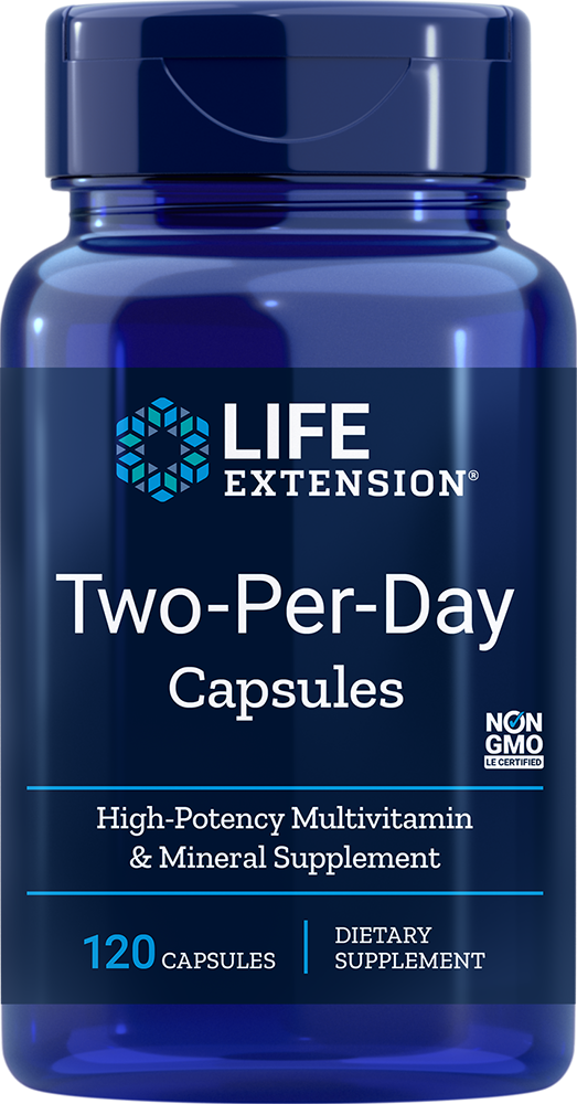 Life Extension Two-Per-Day – Högpotent Multivitamin (120 kapslar)