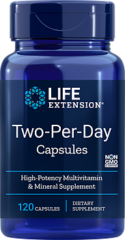 Life Extension Two-Per-Day – Högpotent Multivitamin (120 kapslar)