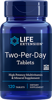 Life Extension Two-Per-Day – Högpotent Multivitamin (120 tabletter)