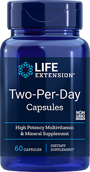 Life Extension Two-Per-Day – Högpotent Multivitamin (60 kapslar)