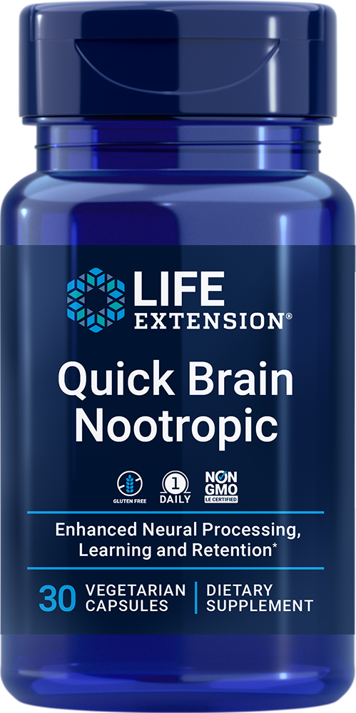 Life Extension Quick Brain Nootropic – Mental Skärpa (30 kapslar)