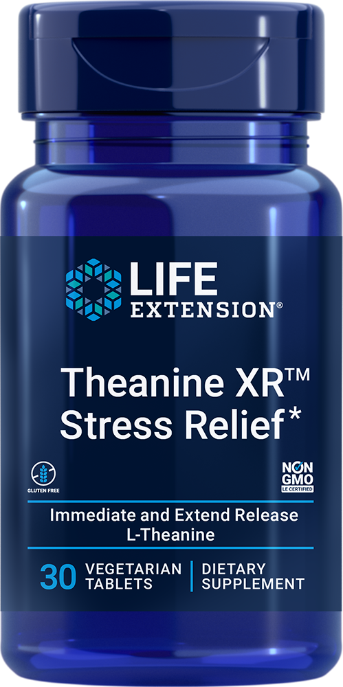 Life Extension Theanine XR Stress Relief – Långtidsverkande (30 st)