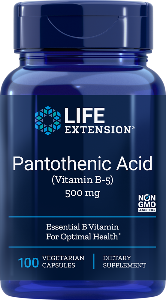 Life Extension Pantothenic Acid 500 mg – Vitamin B5 - BF 07/26