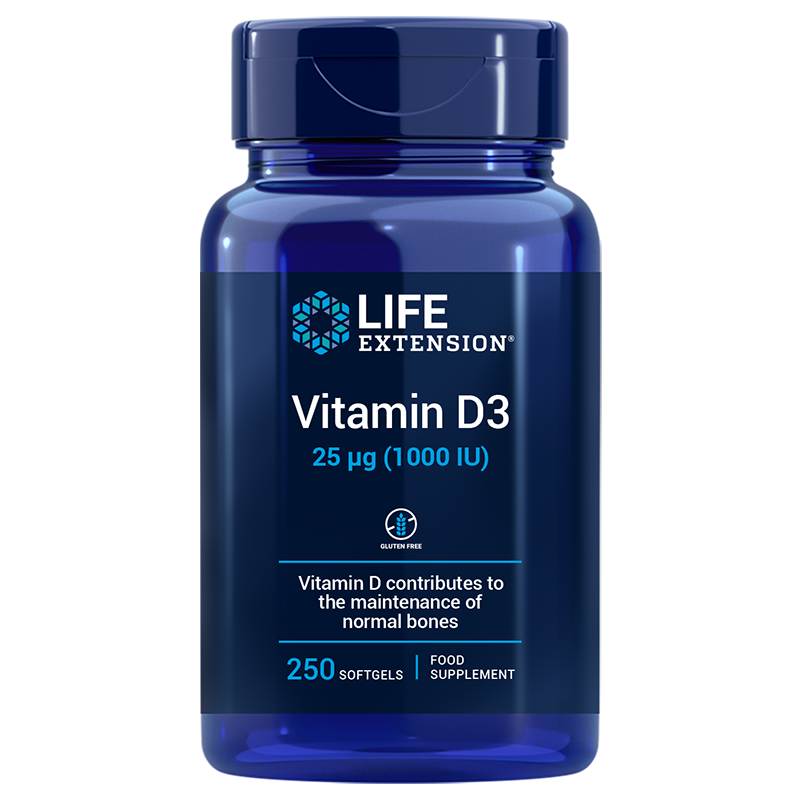 Life Extension Vitamin D3 1000 IE – D-vitamin för Dagligt Bruk