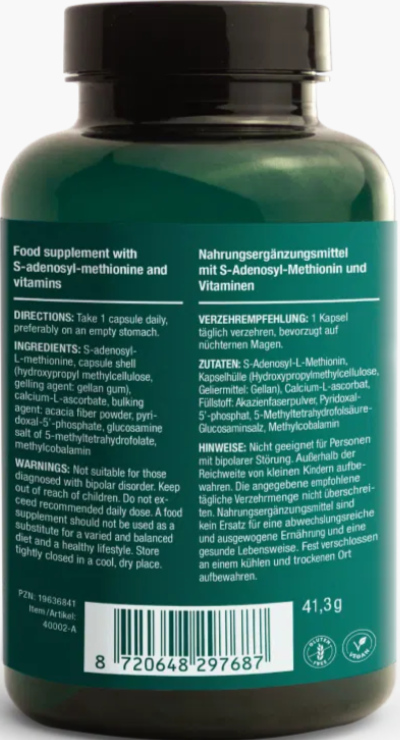 Vitalized SAMe+ 200 mg – Kosttillskott för Humör & Leder - BF 06/26 - 3