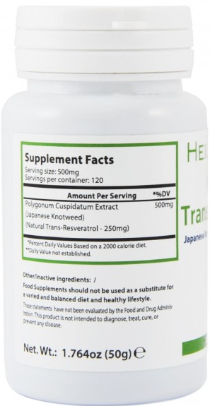 Heiltropfen Trans-Resveratrol Powder – Antioxidant (50g) - BF 06/26 - 2